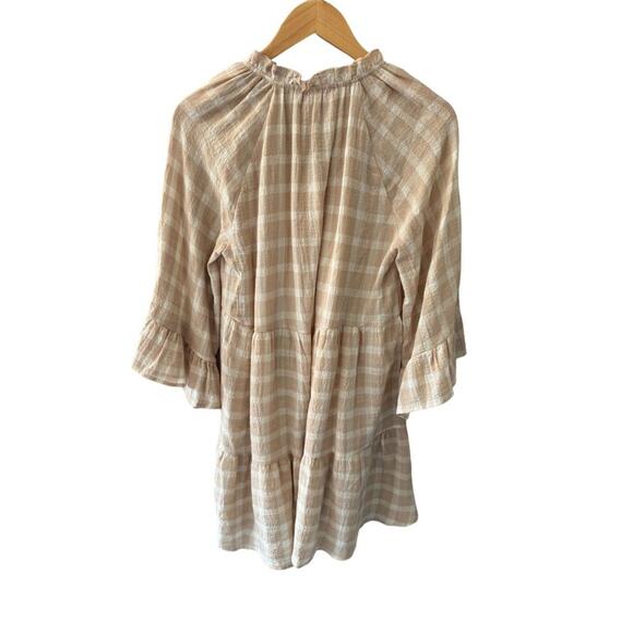 Show Me Your Mumu Viola Mini Dress Cream Plaid Size Small NWT - Picture 6 of 11